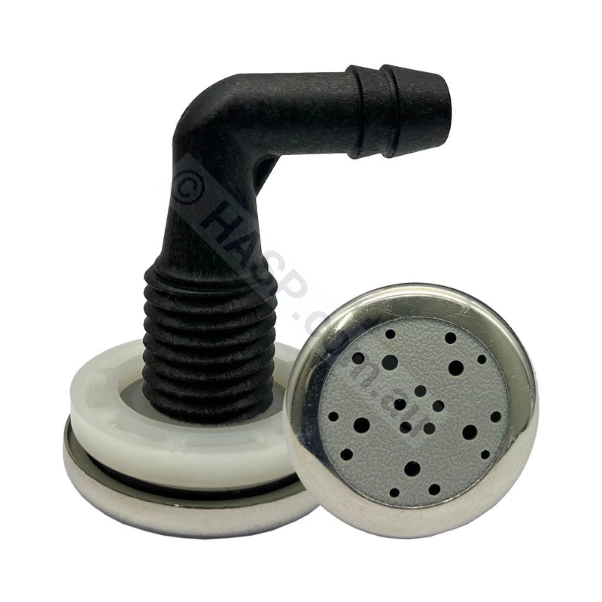 Edgetec O2 Air Injector - Light Grey w Stainless Steel Escutcheon - 33.5mm - Obsolete (No Longer Available) - Pool & Spa