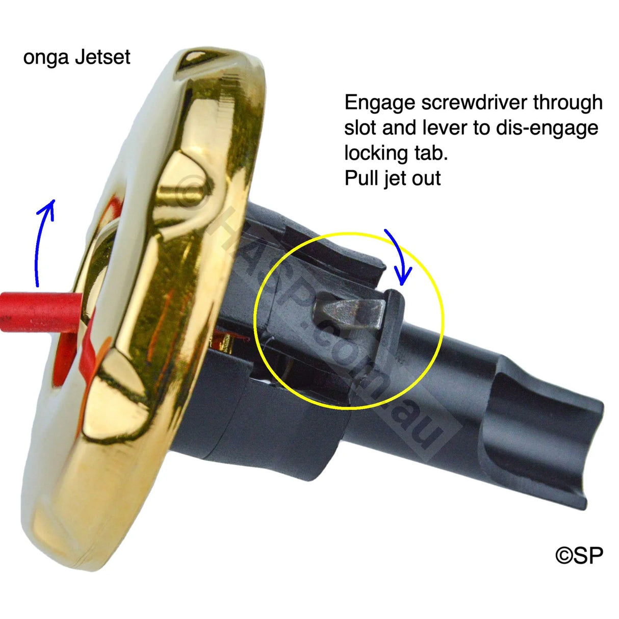 Onga Jetset and Jetstream Spa bath Jets - 69mm - White - Heater and Spa Parts