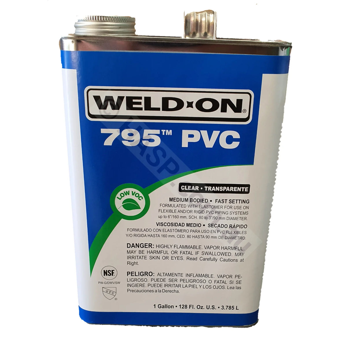 795 IPS Weld-on Pool 'R Spa Glue - 1 Gallon / 3.785L - Clear - Heater and Spa Parts