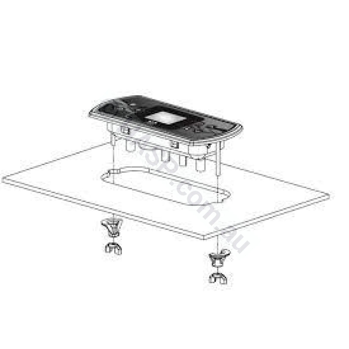 Aeware In.K500 Colour Display topside touchpad panel - in.k506-GE1 - Heater and Spa Parts