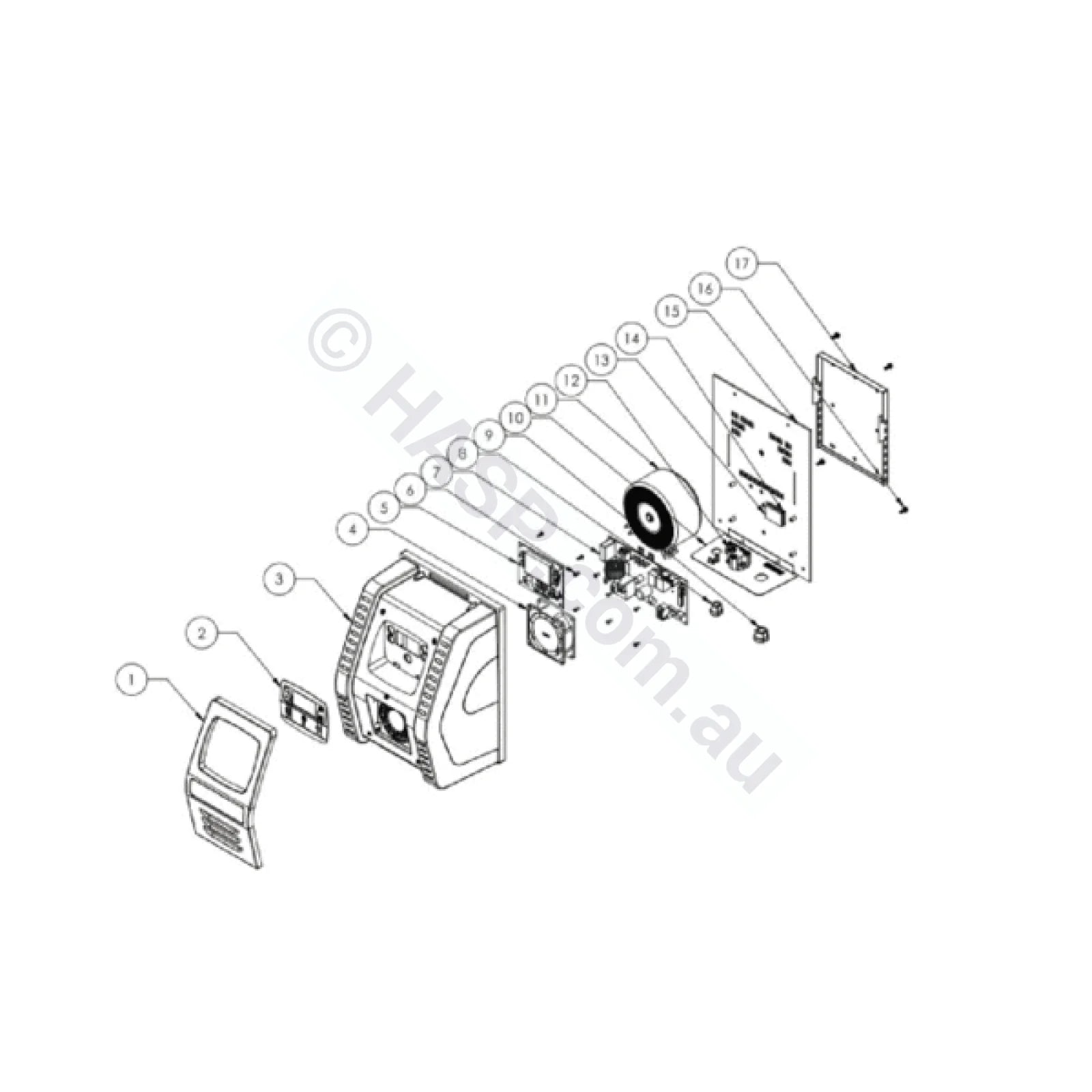 Astralpool E25 & E35 Main Power PCB for Salt Chlorinators - Heater and Spa Parts