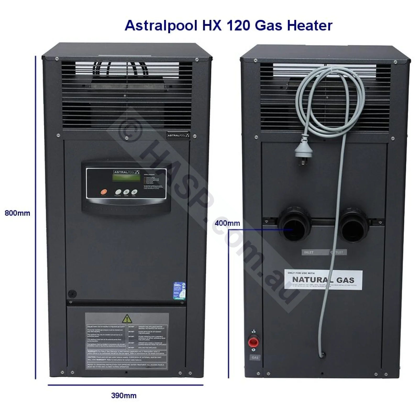 Astralpool / Hurlcon HX 120 Gas Spa Heaters - HX120 - Kept In Stock - Heater and Spa Parts