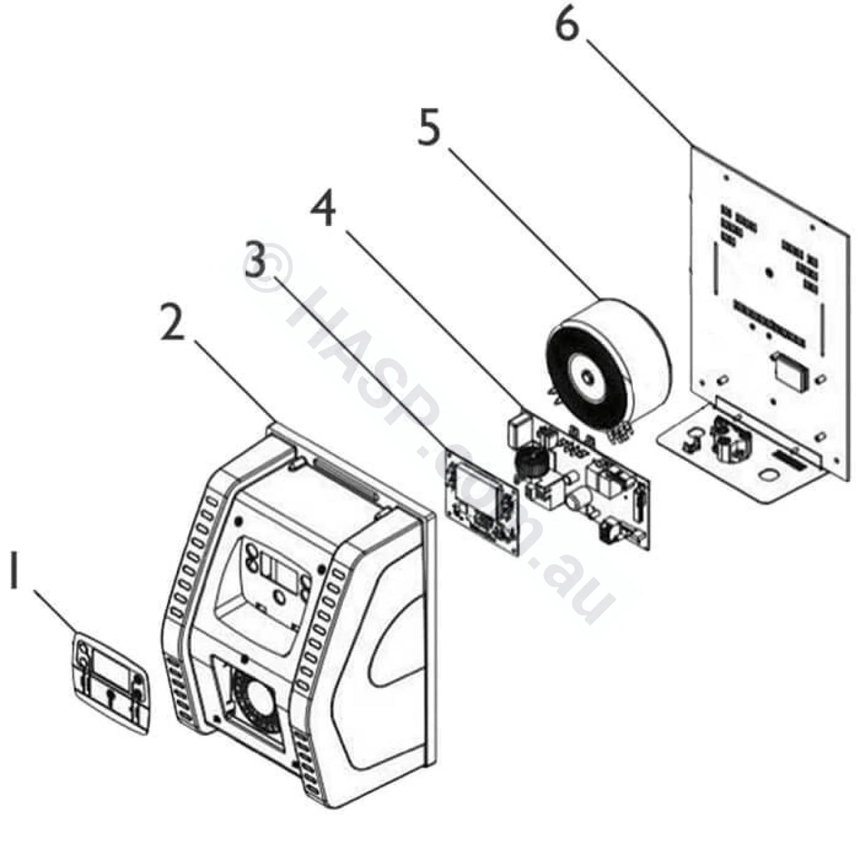 Astralpool PCB Display for EL24, E25, E35 Salt Chlorinators - Heater and Spa Parts