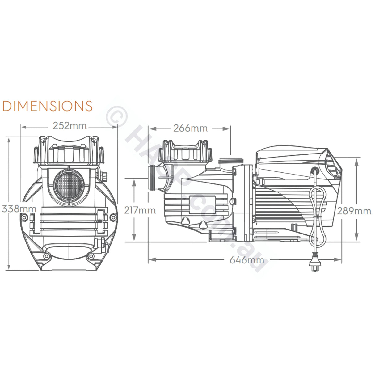 Astralpool Viron P320C XT Variable Speed Pool Pumps GENUINE Pump