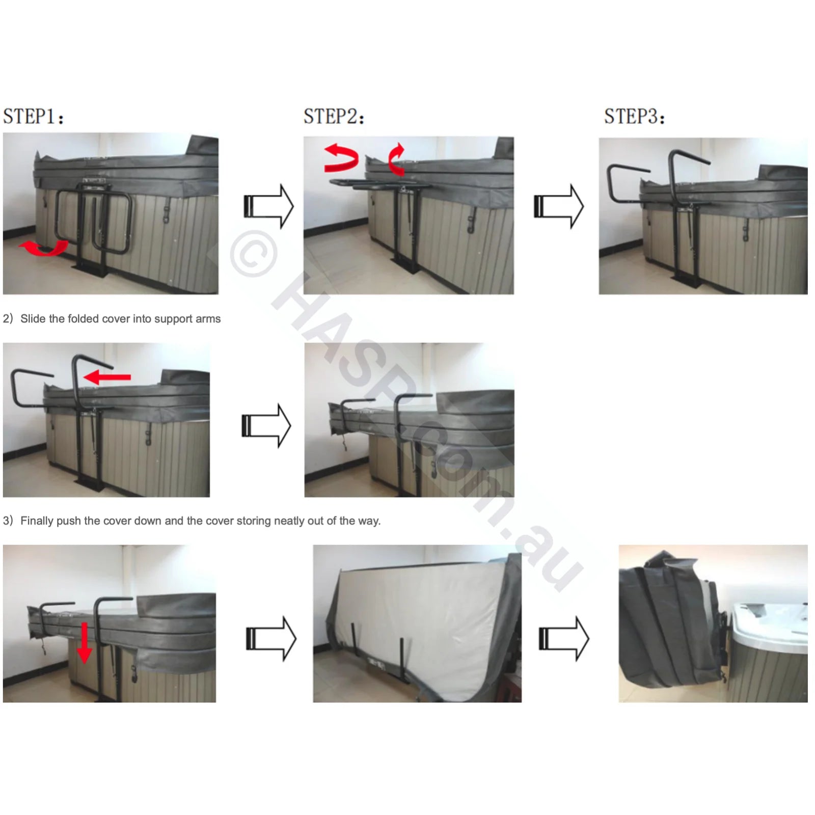 Basket Under Mount Spa Cover Lifter Cover Lifters