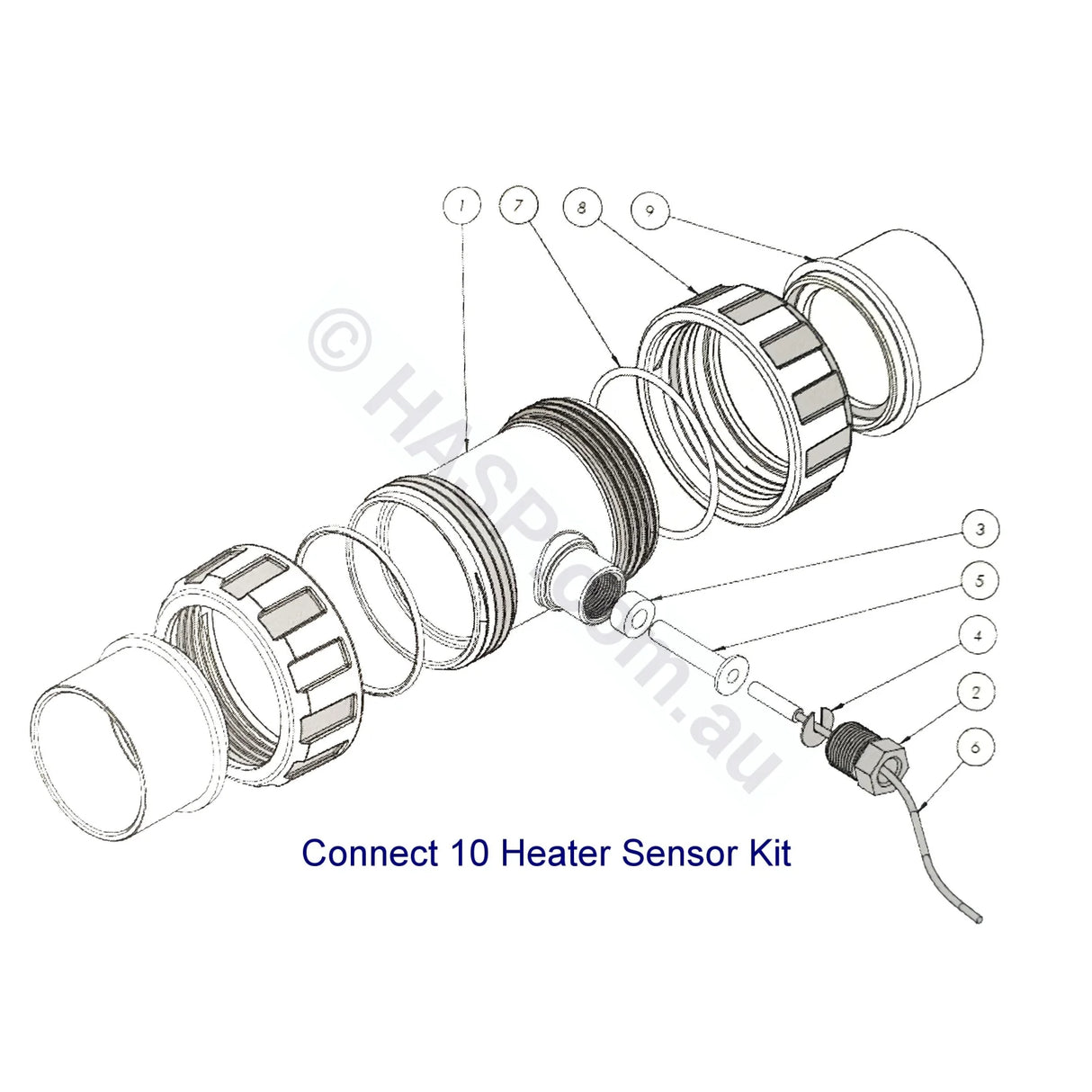 Connect 10 Heater Sensor Kit and Solar Sensor Kit - For Heat Pumps & non-Astral Gas Heaters - Heater and Spa Parts
