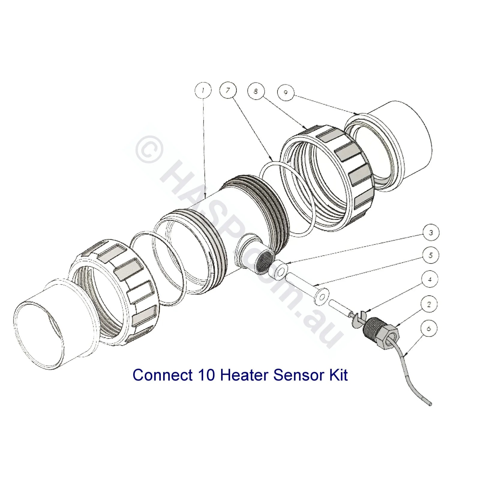 Connect 10 Heater Sensor Kit and Solar Sensor Kit - For Heat Pumps & non-Astral Gas Heaters - Heater and Spa Parts
