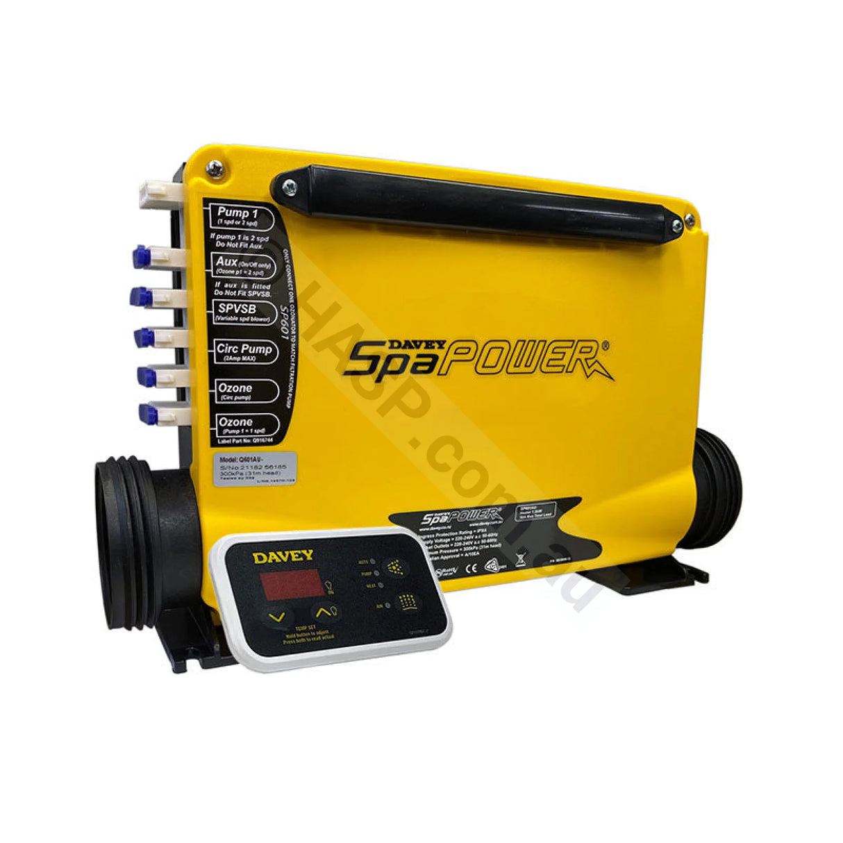 Davey /Spa-Quip SP601 1.5kw Controller with Rectangular T/pad