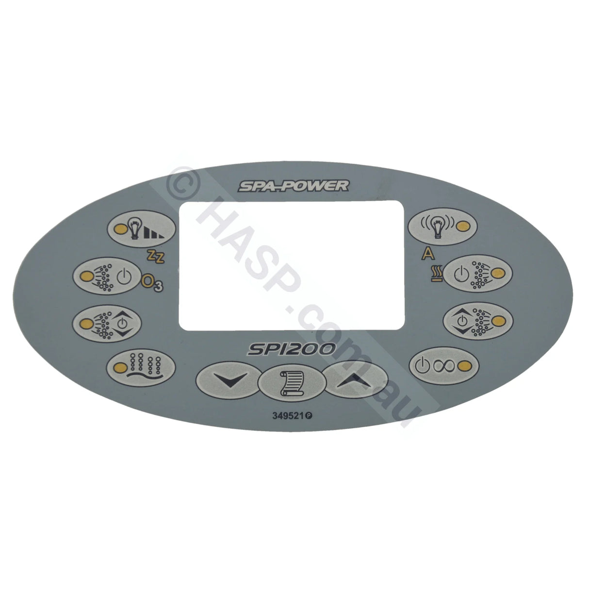 Davey Spa-Quip Sp1200 Overlay - Oval Touchpad Control Sticker Spa Power 1200