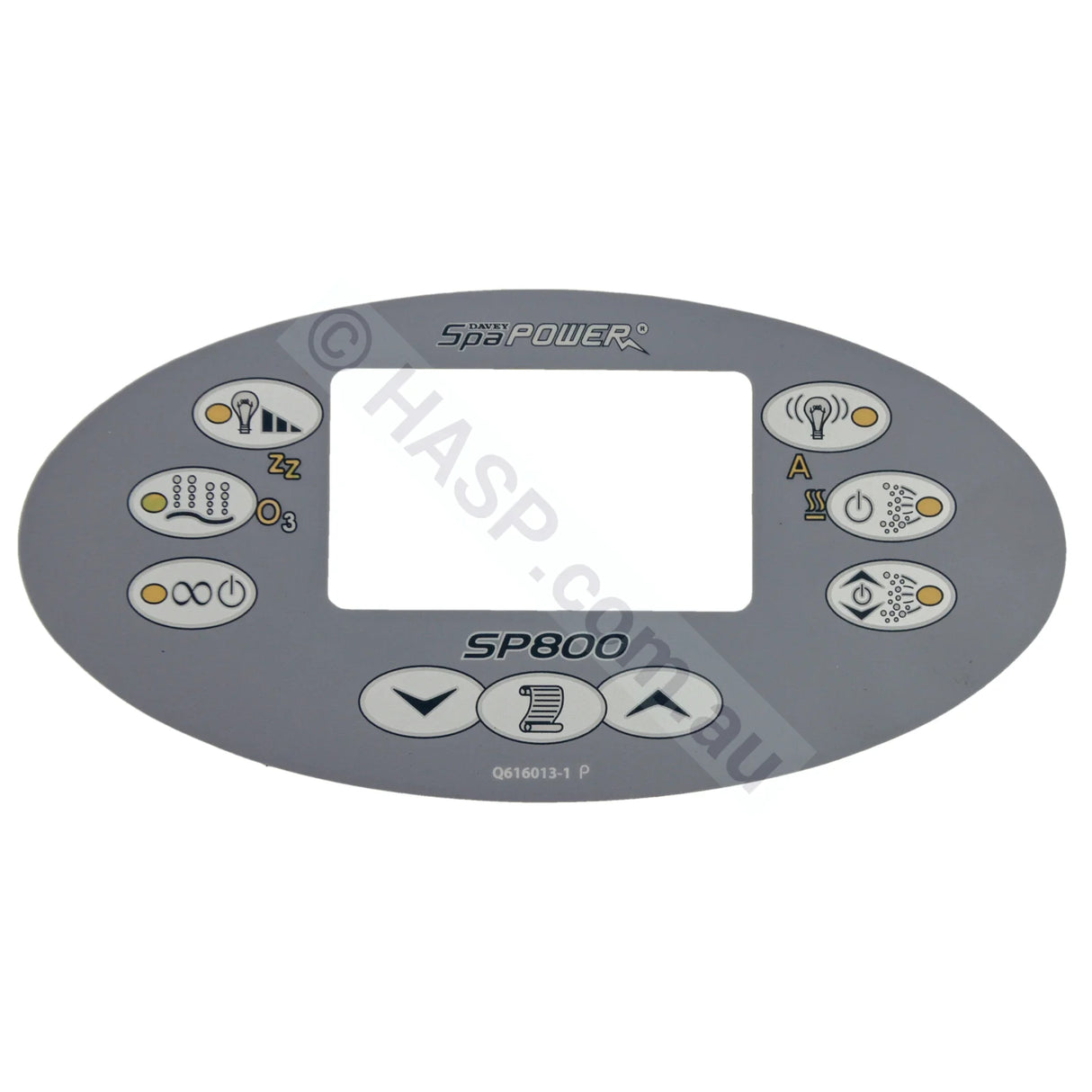 Davey Spa-Quip Sp800 Overlay - Oval Touchpad Control Sticker Spa Power 800