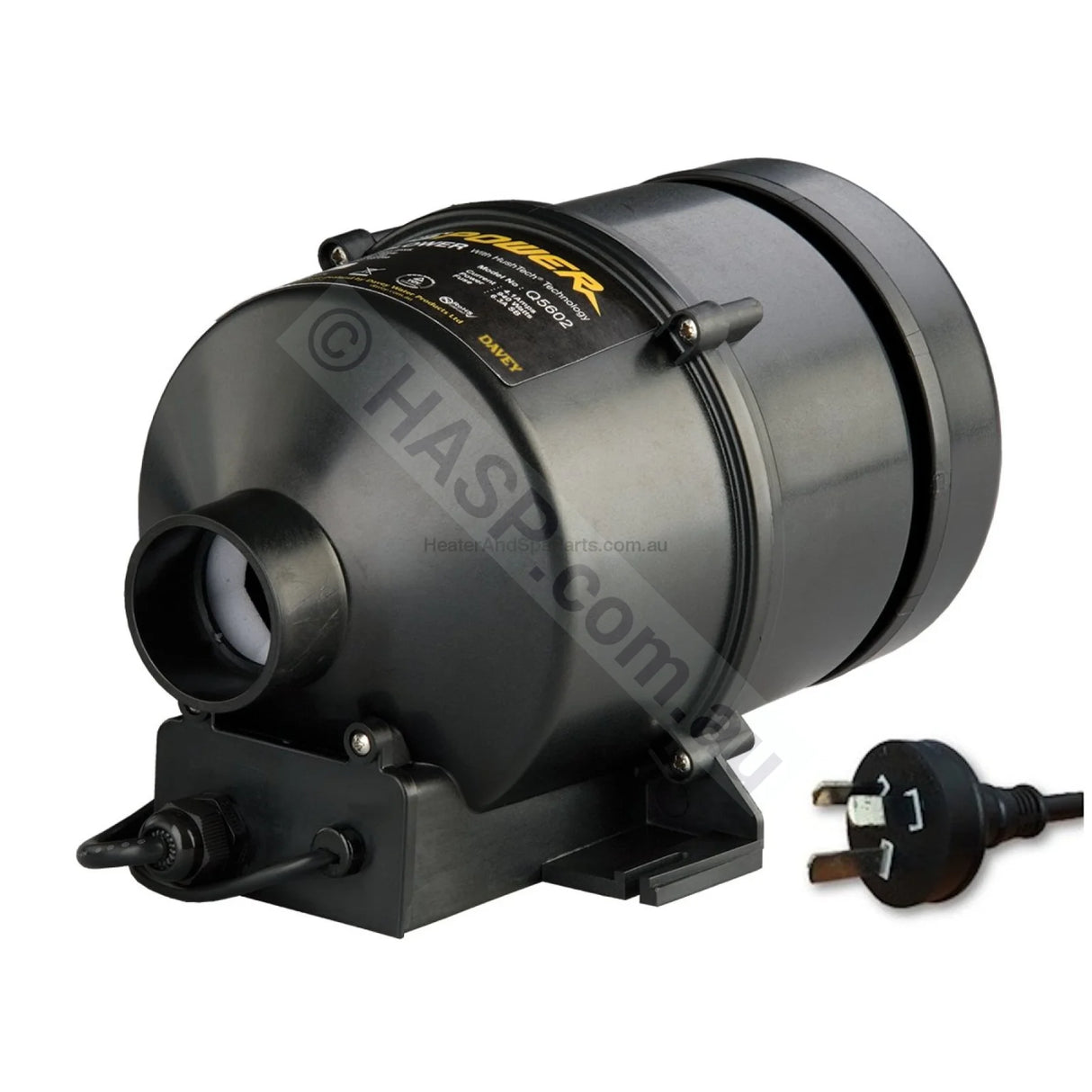 Davey SpaQuip Blower 1200W/1240W/1380W - Single-Speed- Q5604 - Heater and Spa Parts