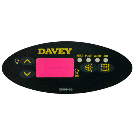 Davey Spaquip Sp400 Sp500 Sp600 Sp601 Overlay Decal Stick For Touchpad Touchpads