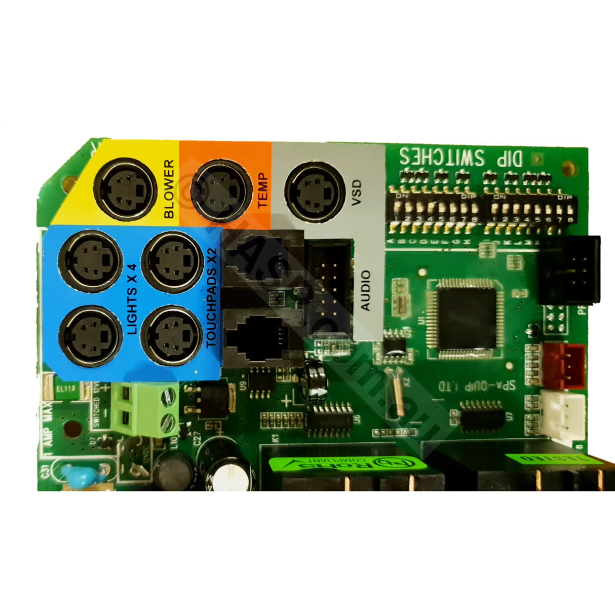 Davey SpaQuip Spa Power 800 PCB Circuit Board - SP800 - Heater and Spa Parts