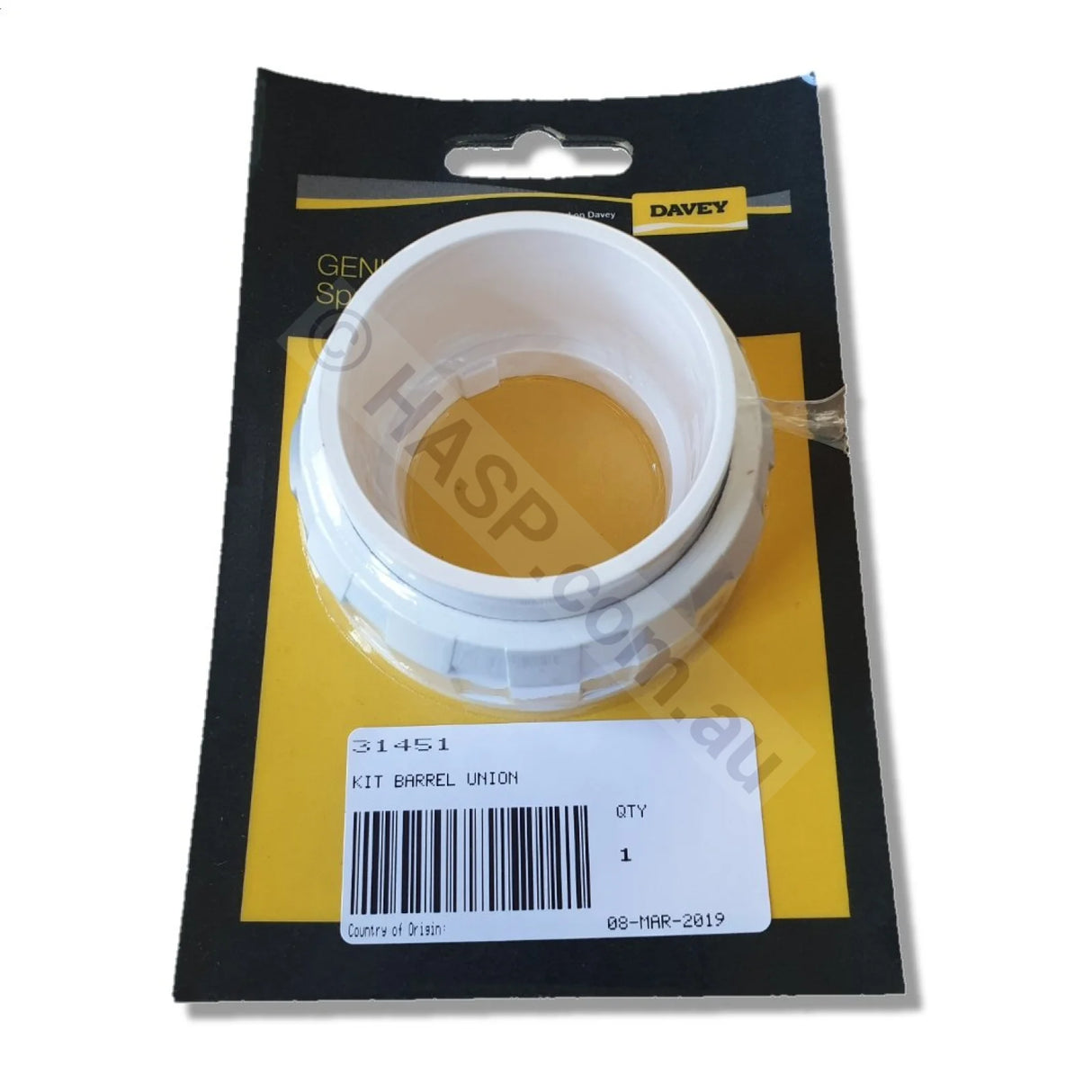 Davey Spa Bath Pump Union Assembly - XS, Celsior, Xcelsior spa bath pump fittings - Heater and Spa Parts