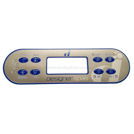 Designer Spas - ML700 Overlay Protective Decal Sticker - Balboa - 8-button - Heater and Spa Parts