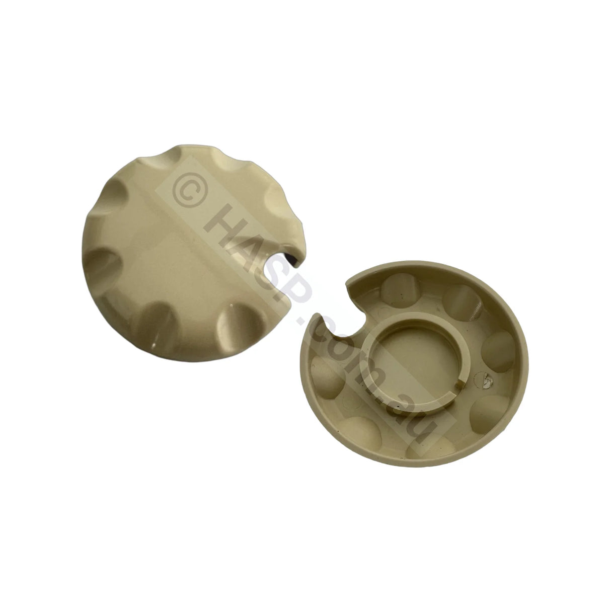 Edgetec Decina Cream / Beige Spa Bath Air Control Cap - 46mm - Scalloped Pool & Spa