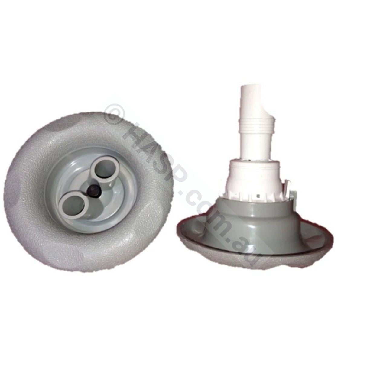 Edgetec Excess Spa Pool Jet - Twin Spin - Grey Scallops - 84mm - Heater and Spa Parts