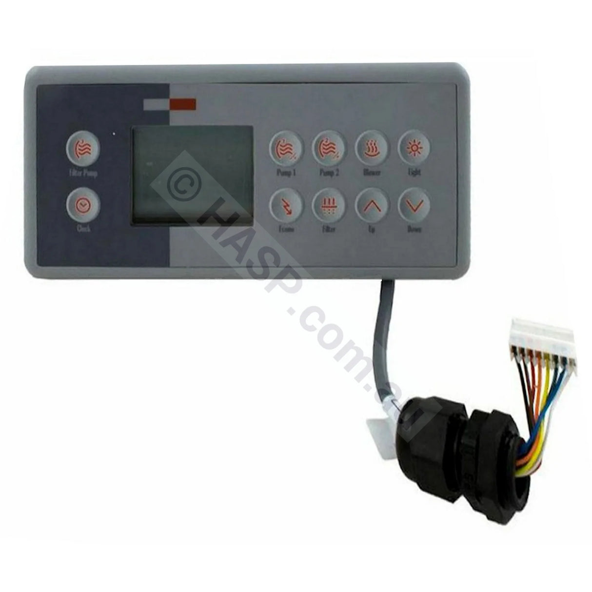 Gecko TSC-4 / K-4 Touchpad Control Panel with 10 Button Overlay - Heater and Spa Parts