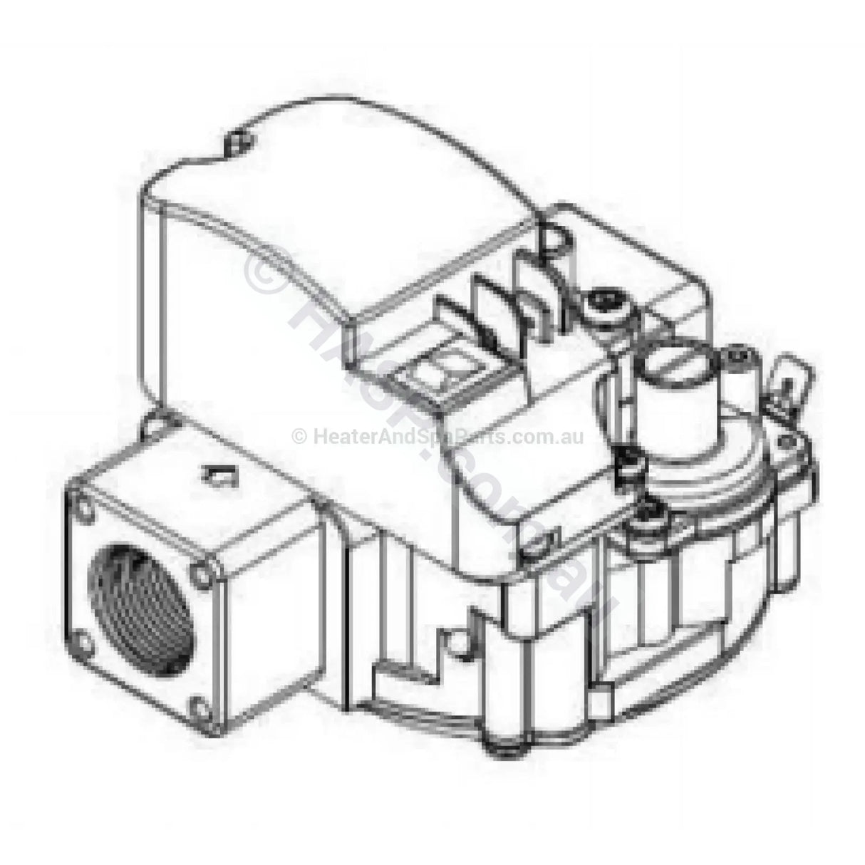Hurlcon Astralpool Gas Regulator Valve For Hx 70 120 Jx 130 160 And Wx Heaters Gas Heater Parts