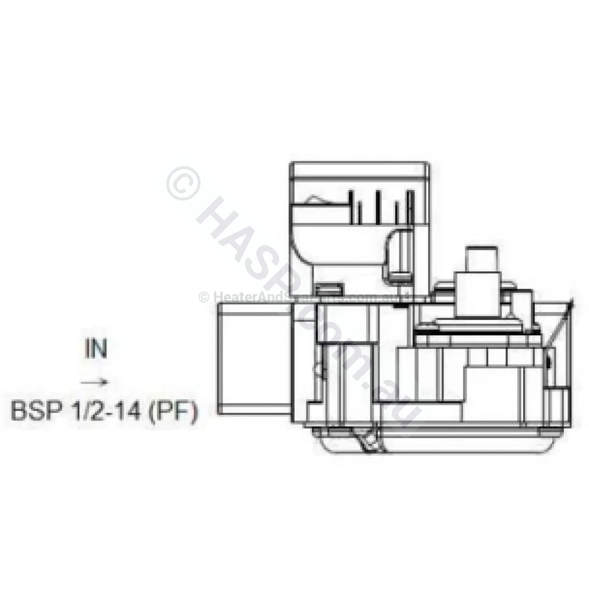 Hurlcon Astralpool Gas Regulator Valve For Hx 70 120 Jx 130 160 And Wx Heaters Gas Heater Parts