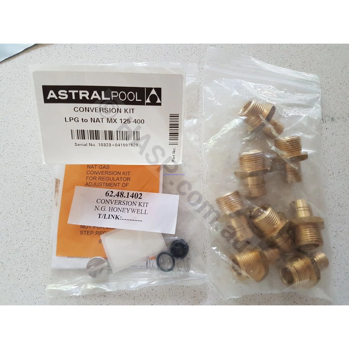 Hurlcon Astralpool MX Gas Heater Conversion Kit MX 125 thru MX 400 - Natural Gas/LPG - Heater and Spa Parts