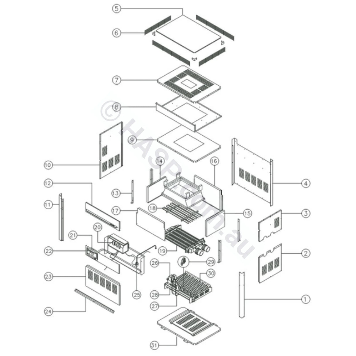 Hurlcon Astralpool MX Gas Heater Spare Parts - MX125 thru MX400 - Choose From List - Heater and Spa Parts