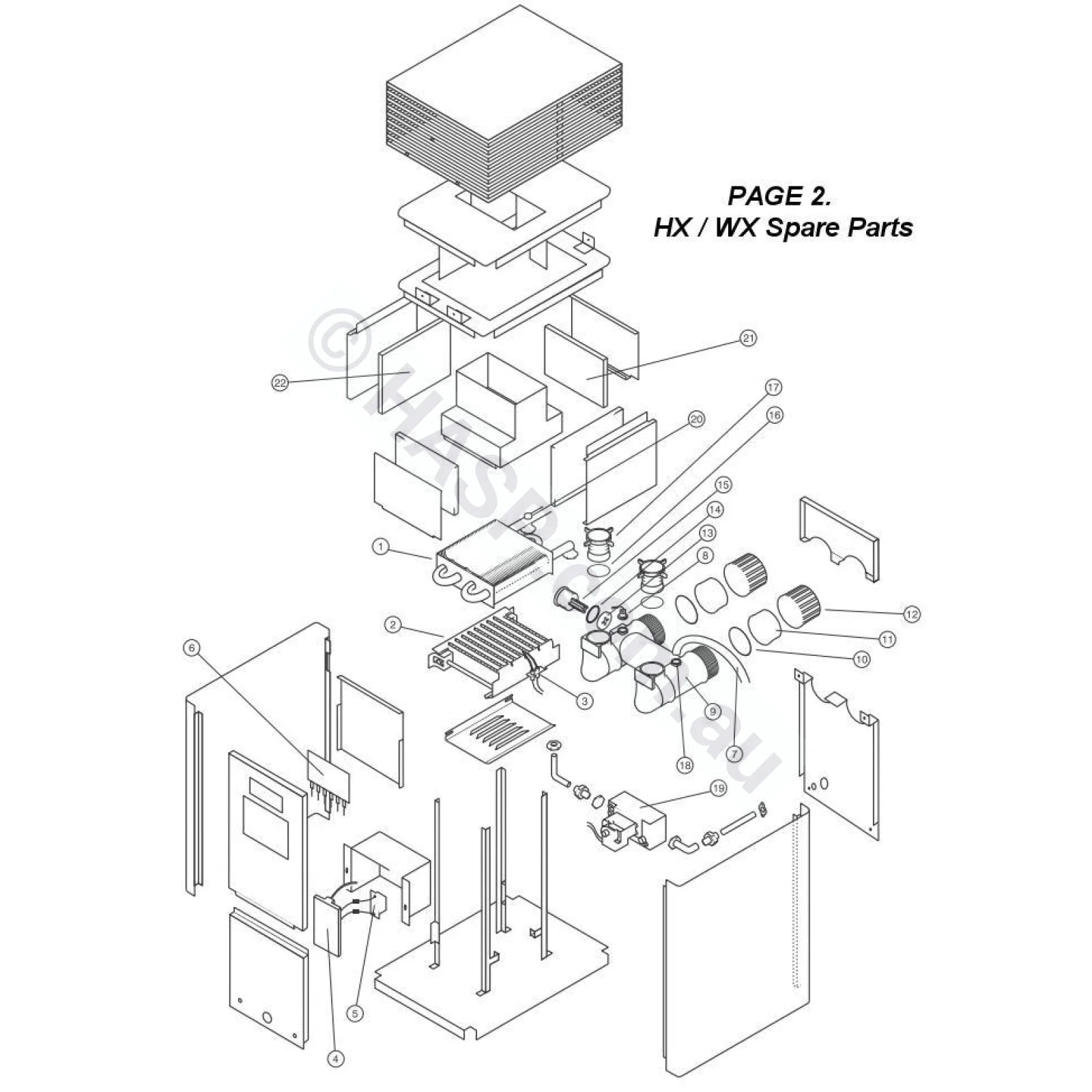 Hurlcon HX & WX Insulation and Fire Bricks - Heater and Spa Parts