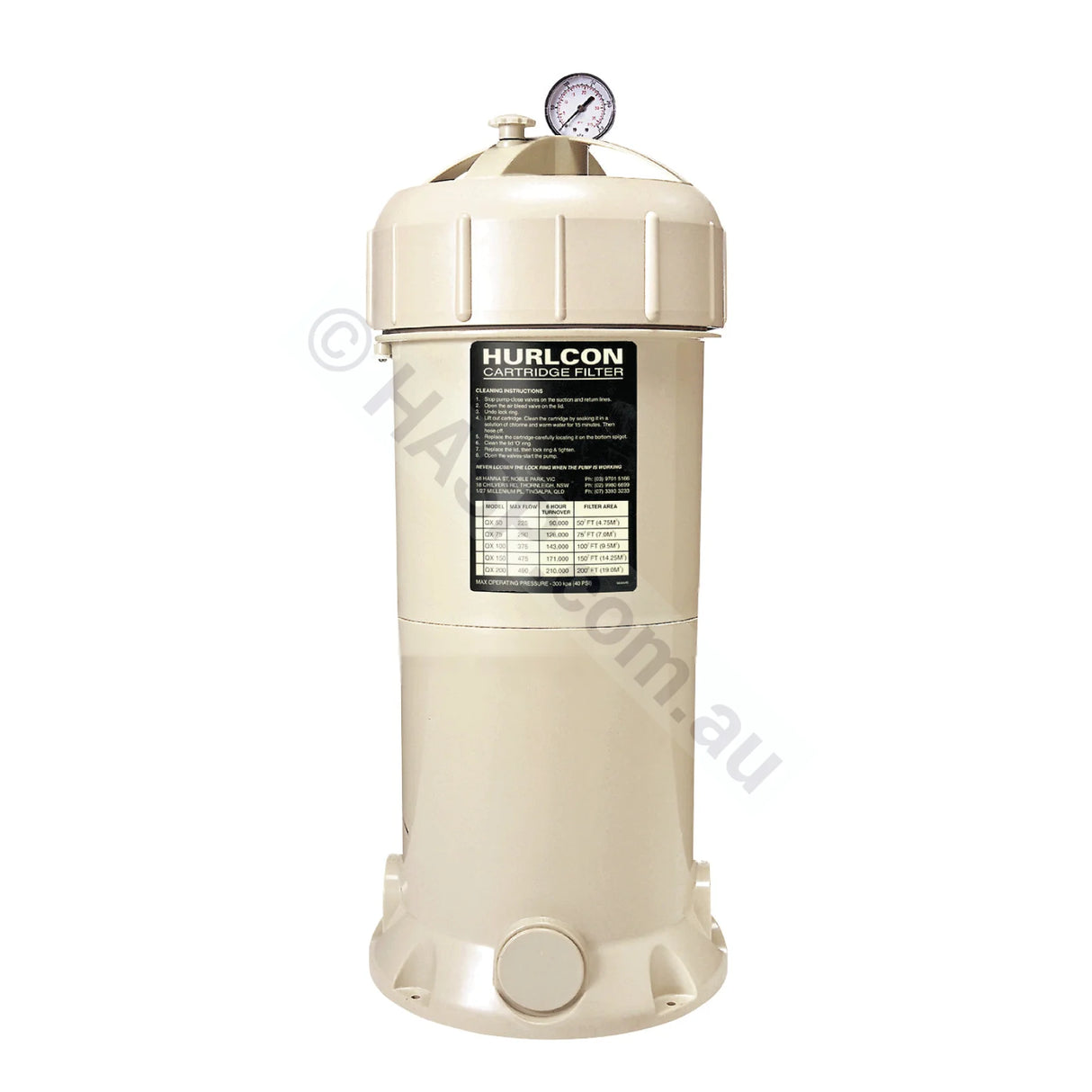 Hurlcon Qx Cartridge Filters - Qx50 Qx75 Qx100 Qx150 Qx200 And Spare Parts