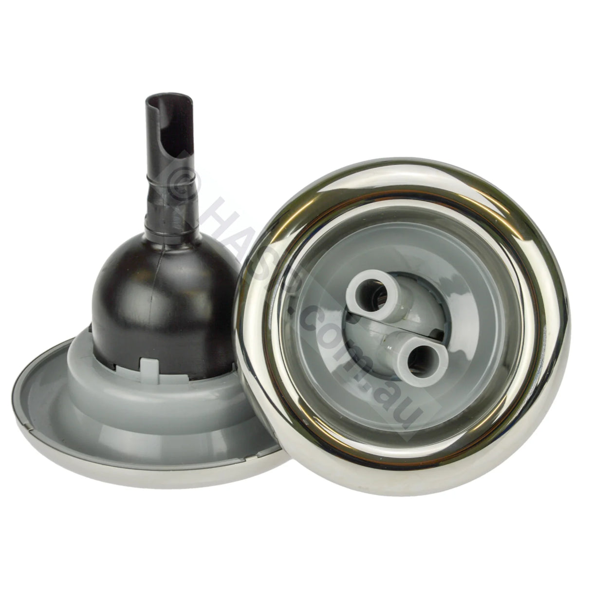 Hurricane Twin Spin Jet - Grey & Stainless - 125mm / 127mm - Heater and Spa Parts