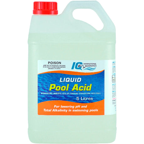 Hydrochloric Acid - Swimming Pool Acid - 5L - Heater and Spa Parts
