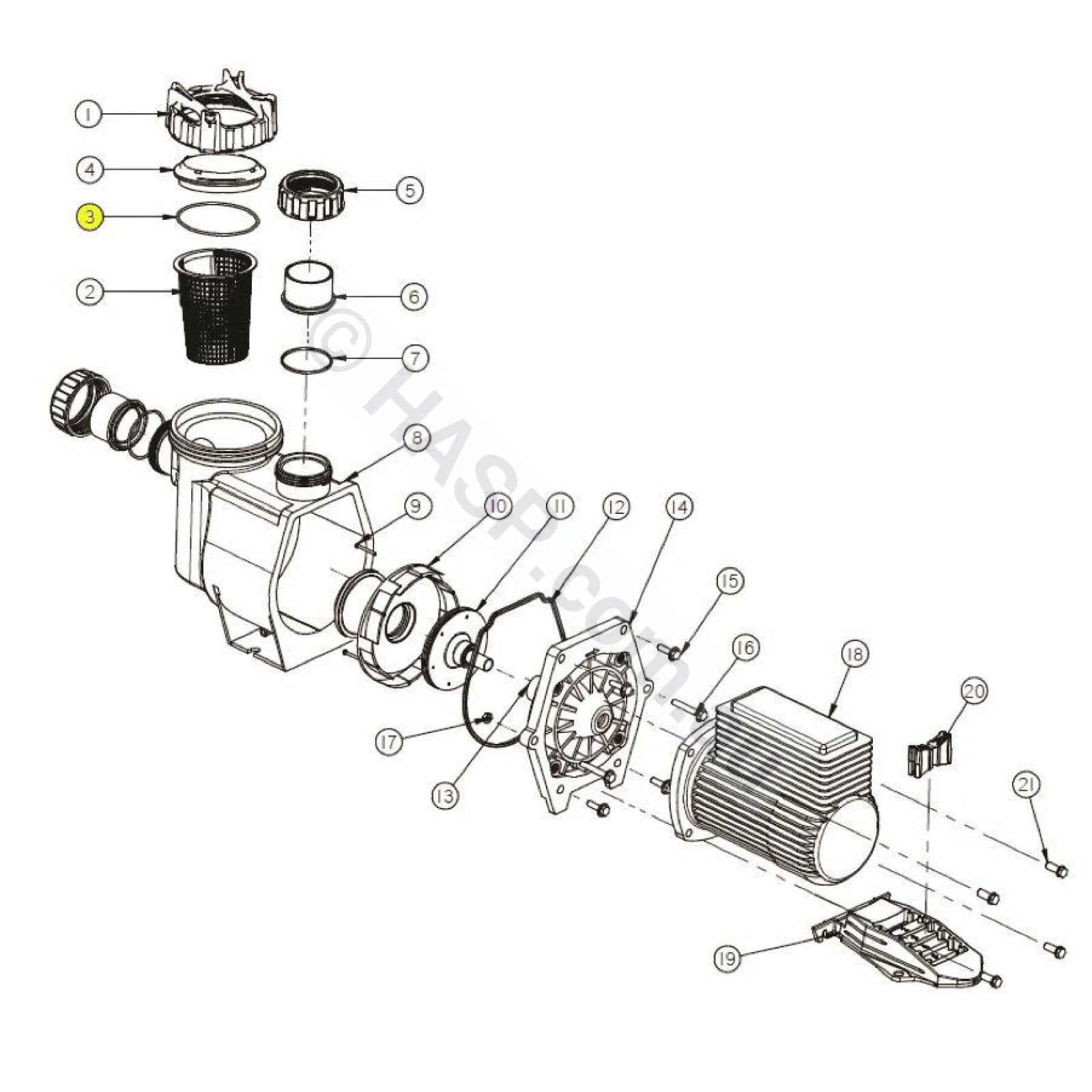 Lid O-Ring for Astralpool / Hurlcon Pumps - CTX, CX, TX, E, Viron XT - also Aquatight - Heater and Spa Parts