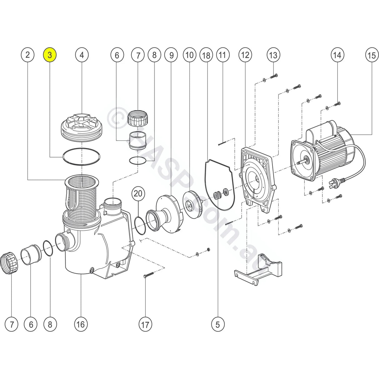 Lid O-Ring for Astralpool / Hurlcon Pumps - CTX, CX, TX, E, Viron XT - also Aquatight - Heater and Spa Parts