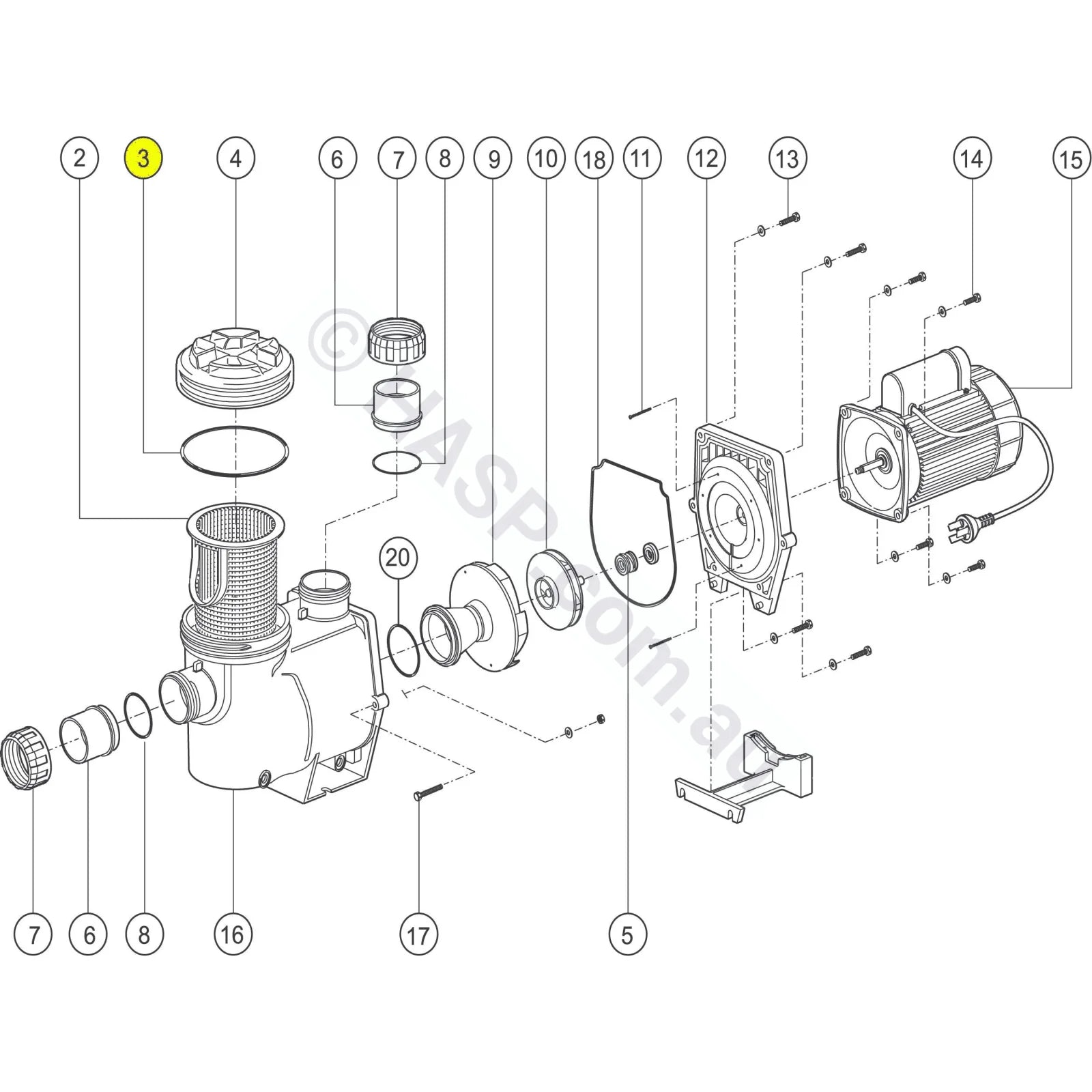 Lid O-Ring for Astralpool / Hurlcon Pumps - CTX, CX, TX, E, Viron XT - also Aquatight - Heater and Spa Parts
