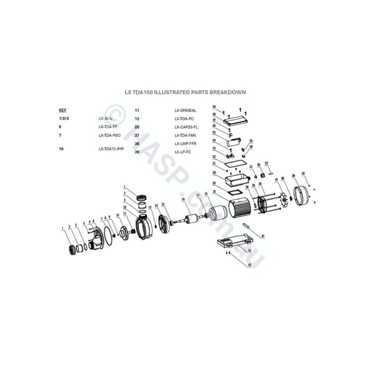 LX Pro Series TDA150 1.5hp Single speed Pump