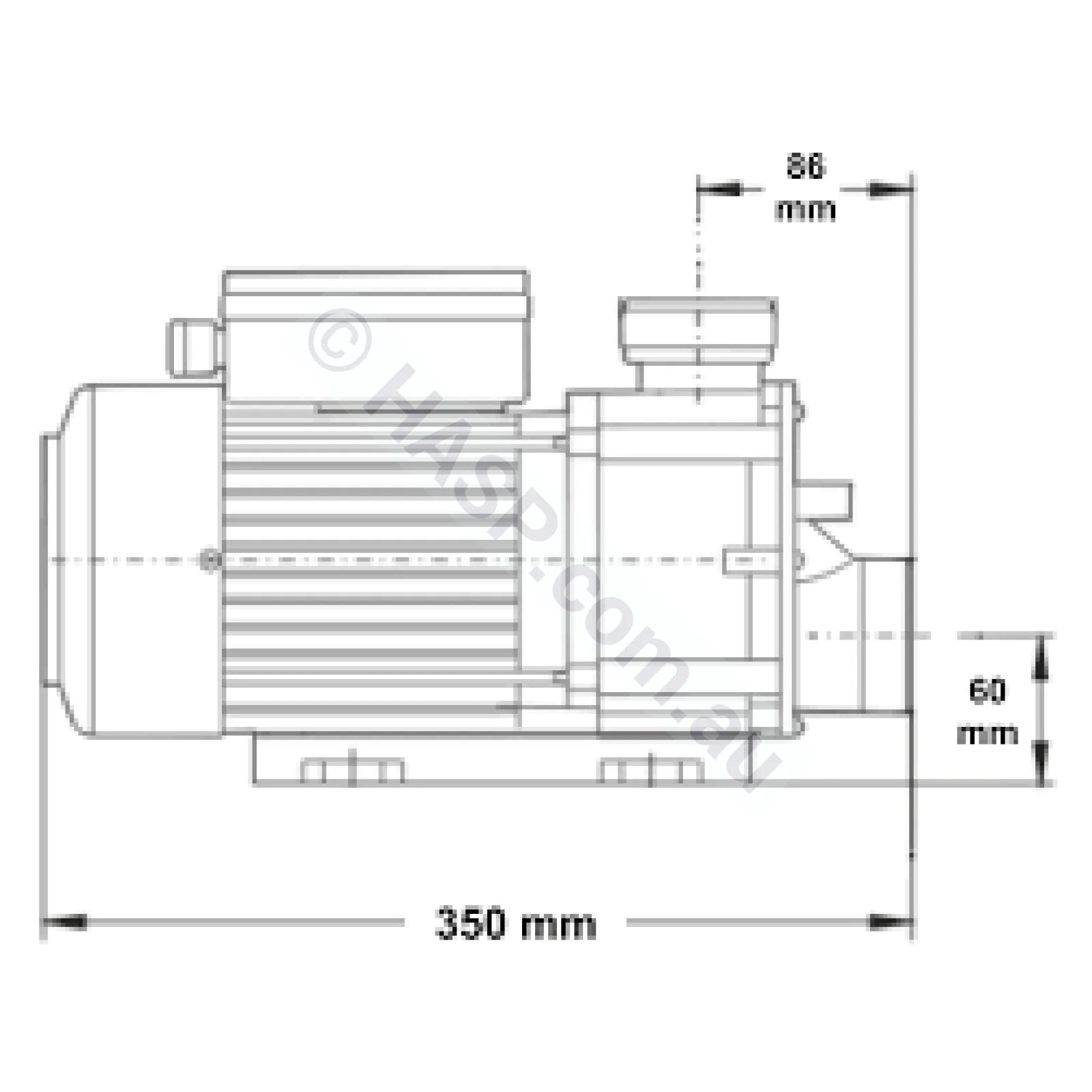 LX Whirlpool TDA 100 1.0HP Spa Jet & Circulation Pump - DXD 310 Repalcement Pump