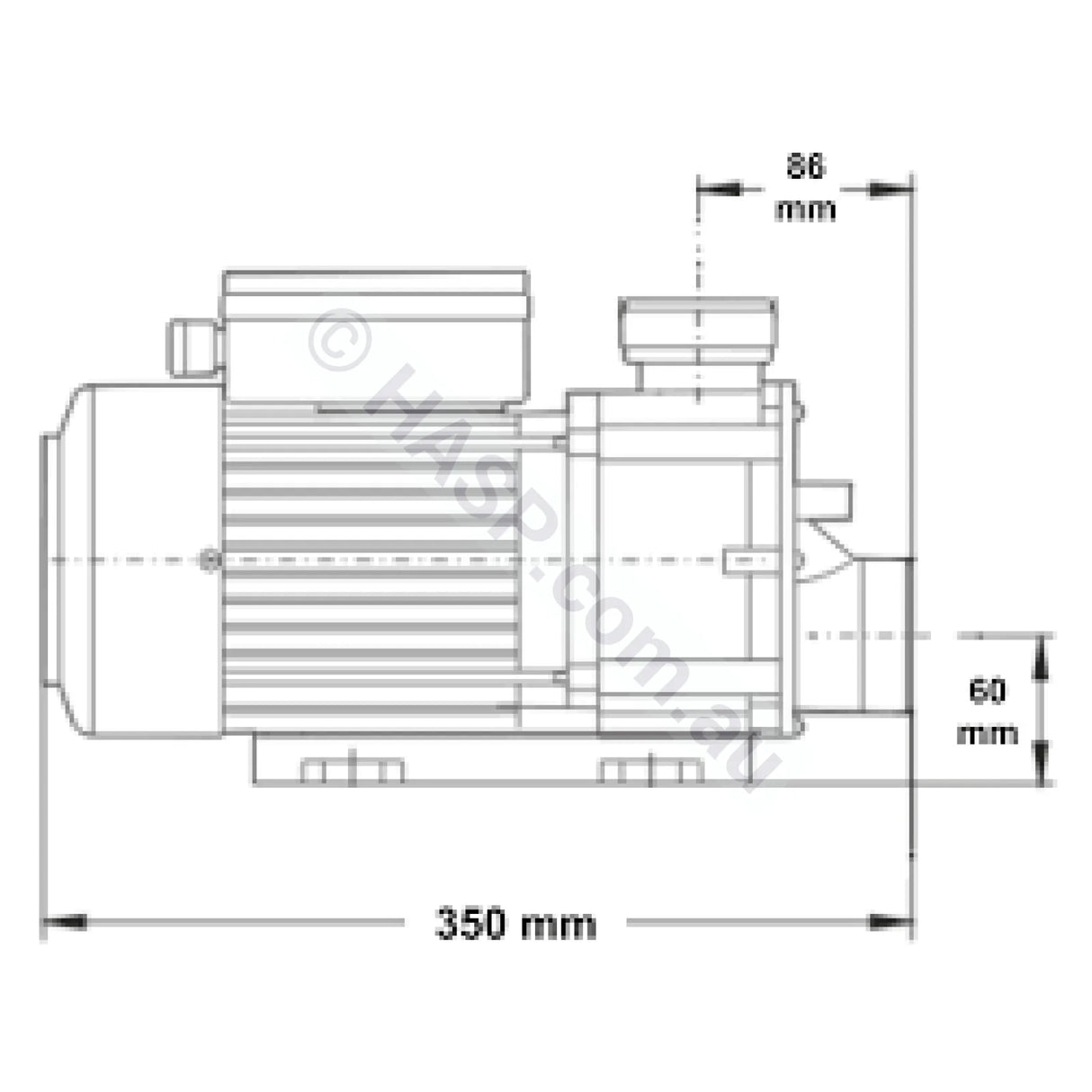 LX Whirlpool TDA 100 1.0HP Spa Jet & Circulation Pump - DXD 310 Repalcement Pump