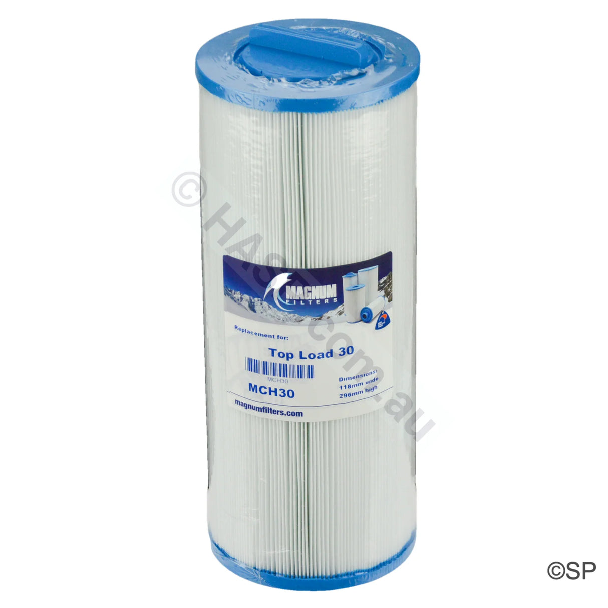 Spatex MCH30 LA Spas / Stoked Stainless 30 sqft Filter Cartridge - 296mm x 118mm