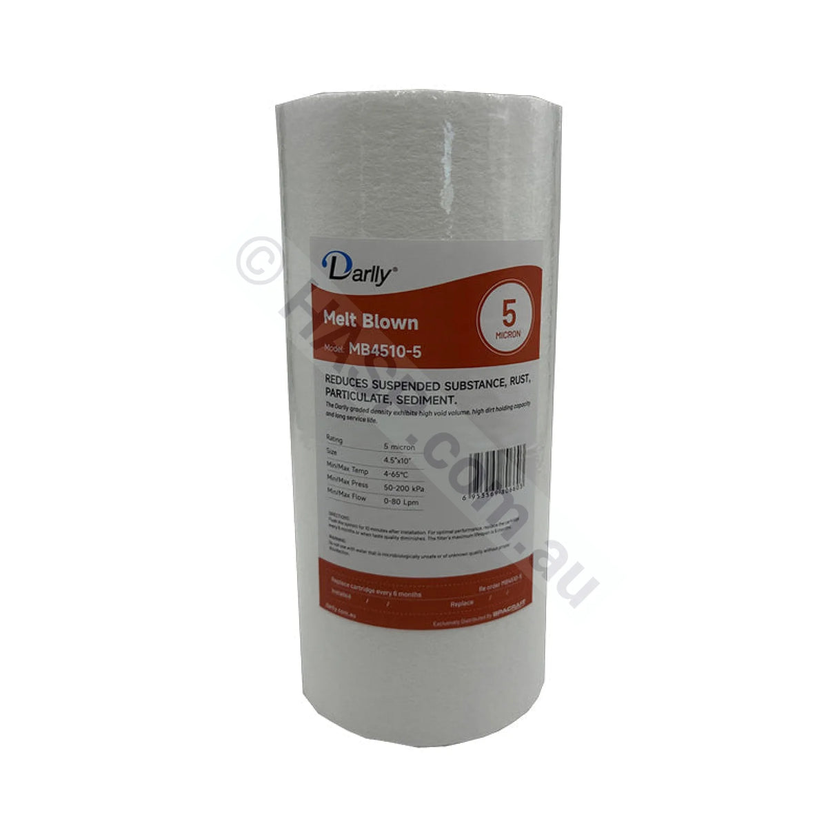 Melt Blown Sediment water filter cartridge, 5 micron, 4.5" x 10" Big Blue (FC-MB4510-5)