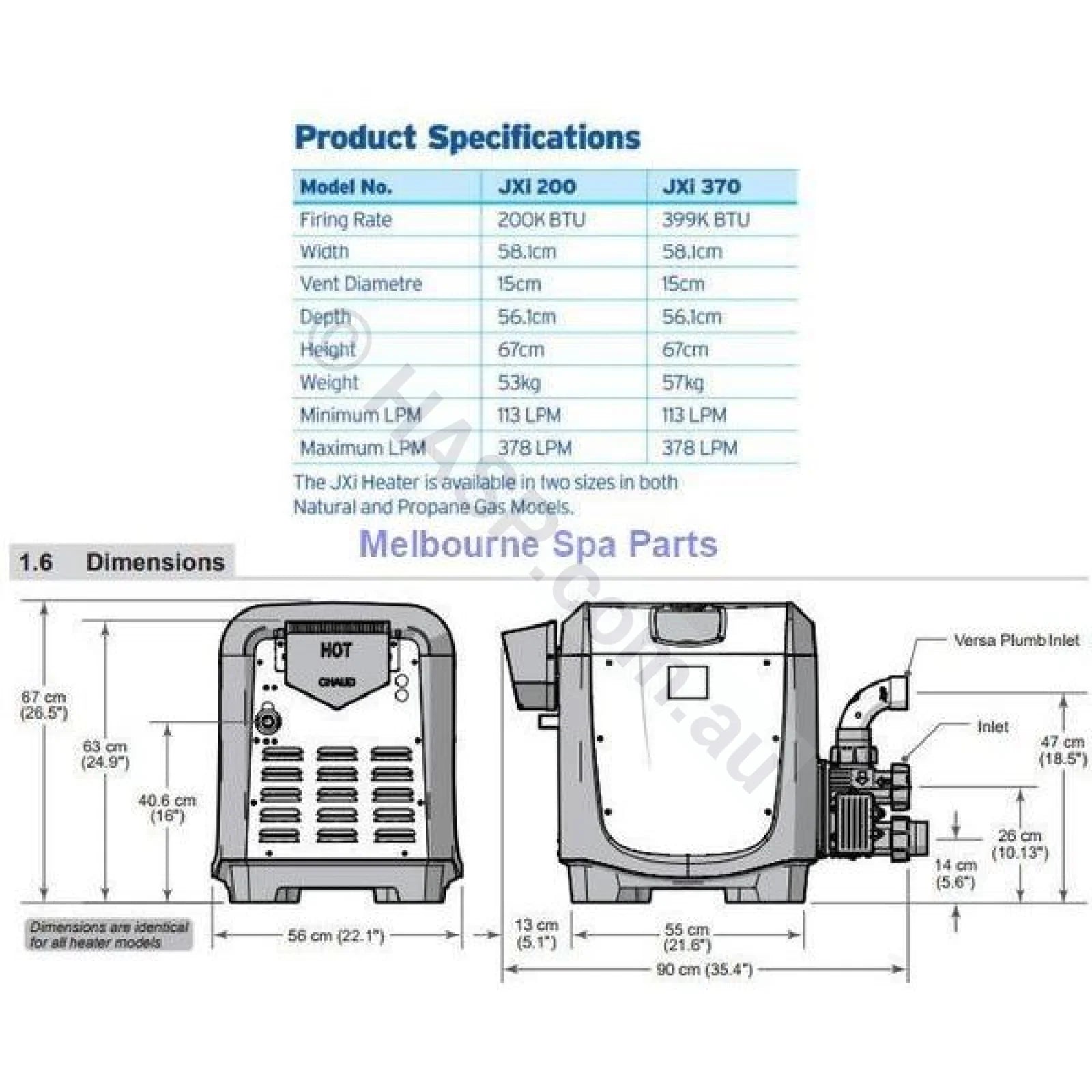 Zodiac / Jandy JXi Gas Pool Heaters - Heater and Spa Parts