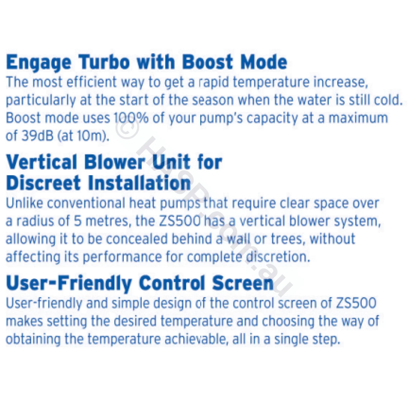 Zodiac ZS500 Heat Pump - 15kW & 20kW - Heater and Spa Parts