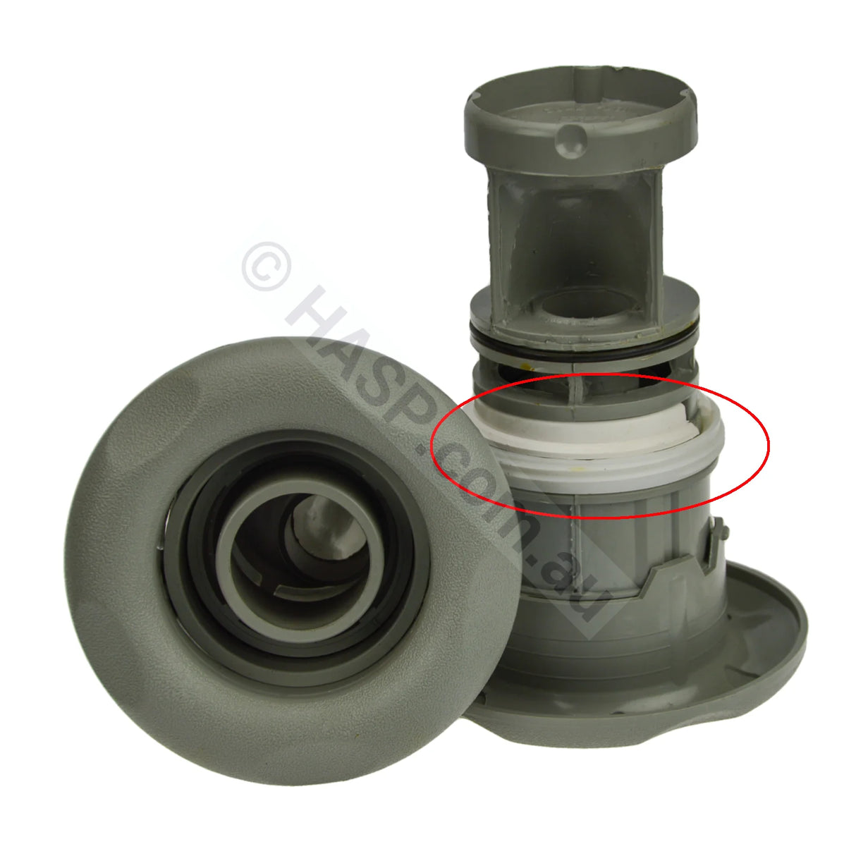 120Mm Waterway Dual-Flo Jet Internal - Diverter Swimjet Scalloped Grey