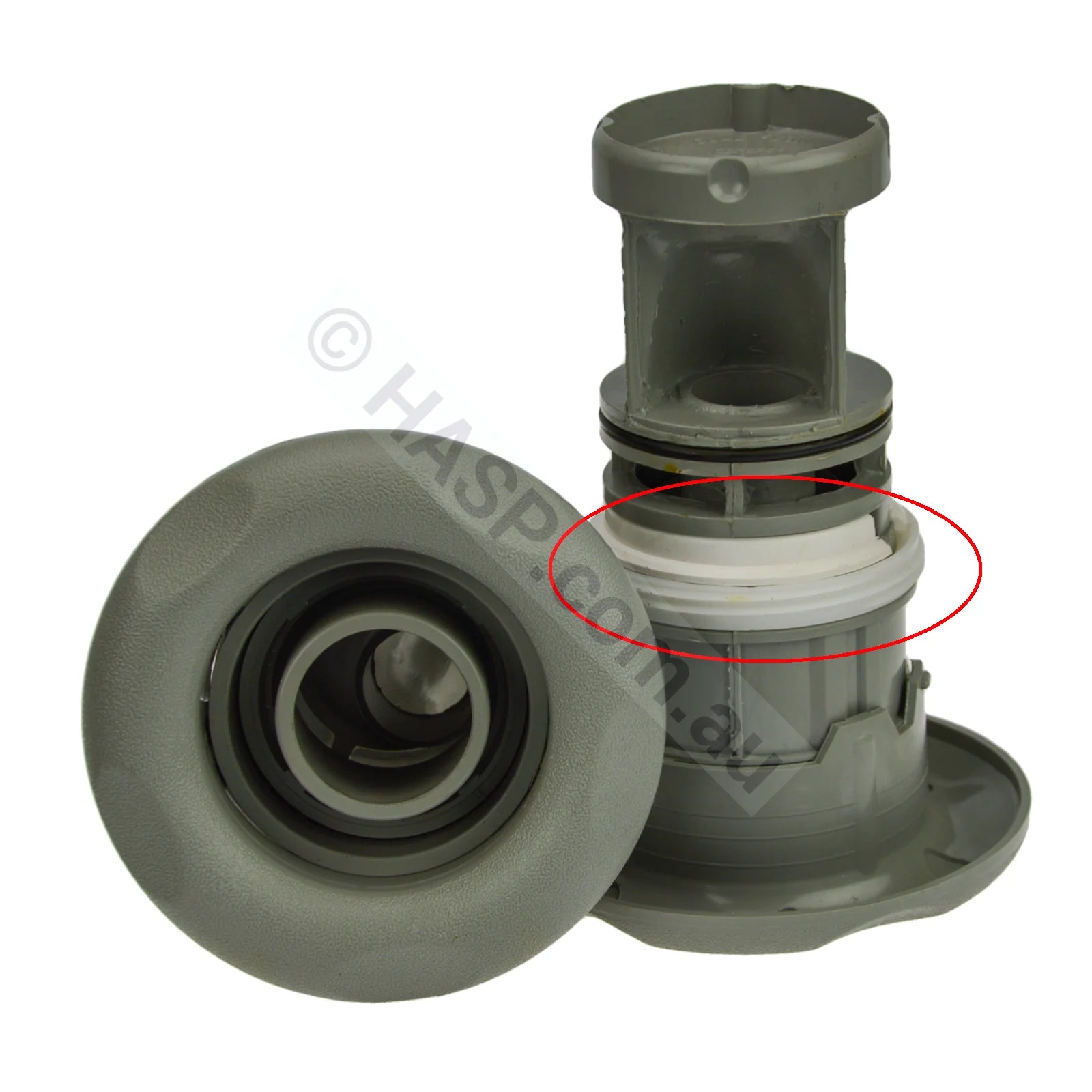 120Mm Waterway Dual-Flo Jet Internal - Diverter Swimjet Scalloped Grey