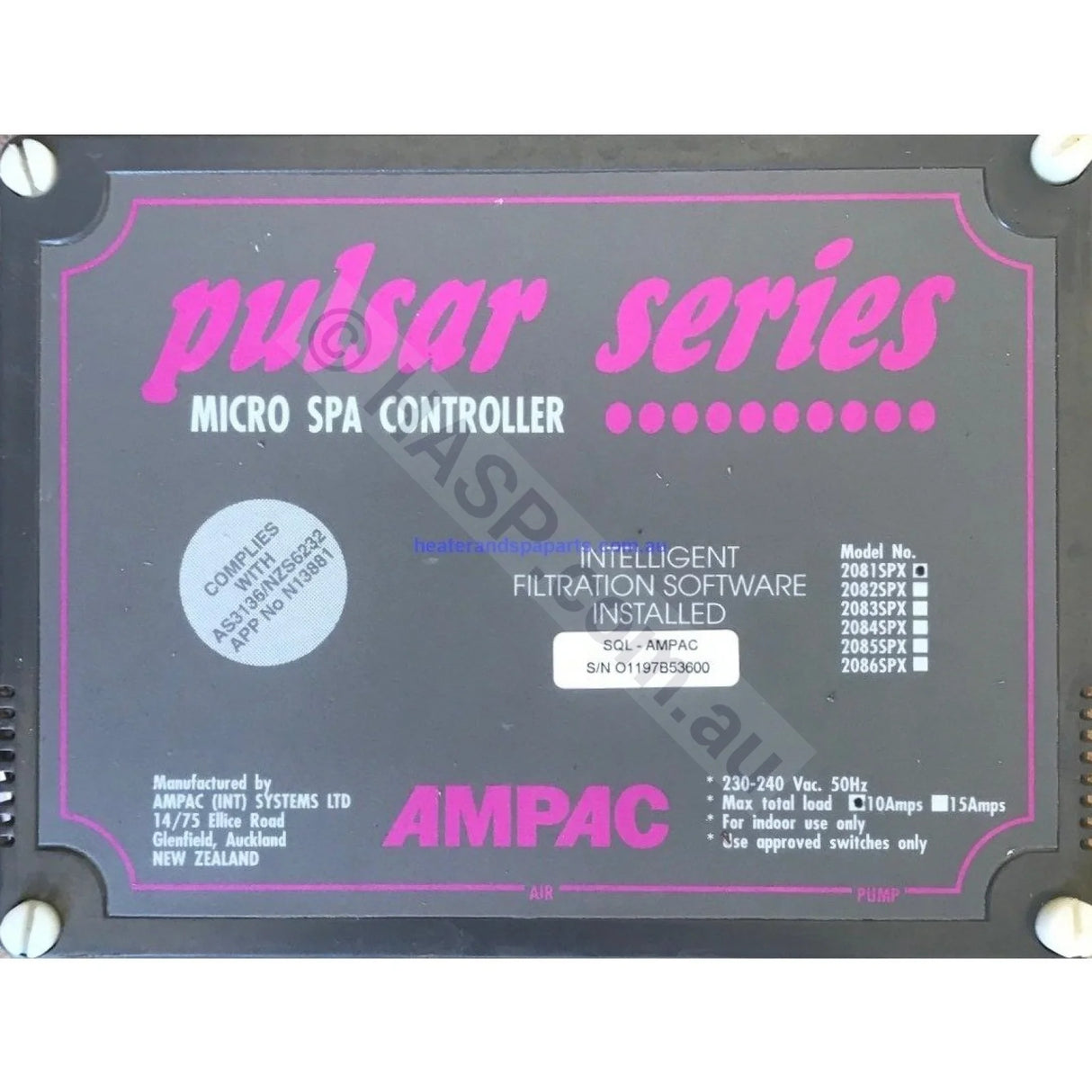 Ampac Pulsar SQ1000 SQ1500 Series Spa Controller & Parts - OBSOLETE - Heater and Spa Parts