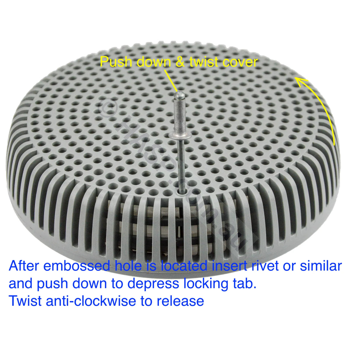 Edgetec Spa Bath Suction - Chrome - 100mm - 192lpm - Heater and Spa Parts