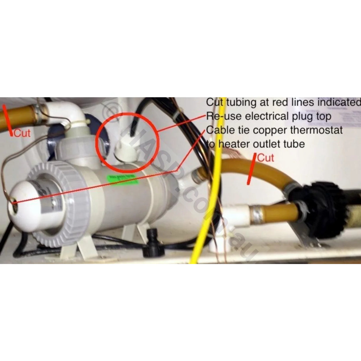 Old Style - Hot Spring 1.5kW Heater Kit - 1989-1994 - Heater and Spa Parts