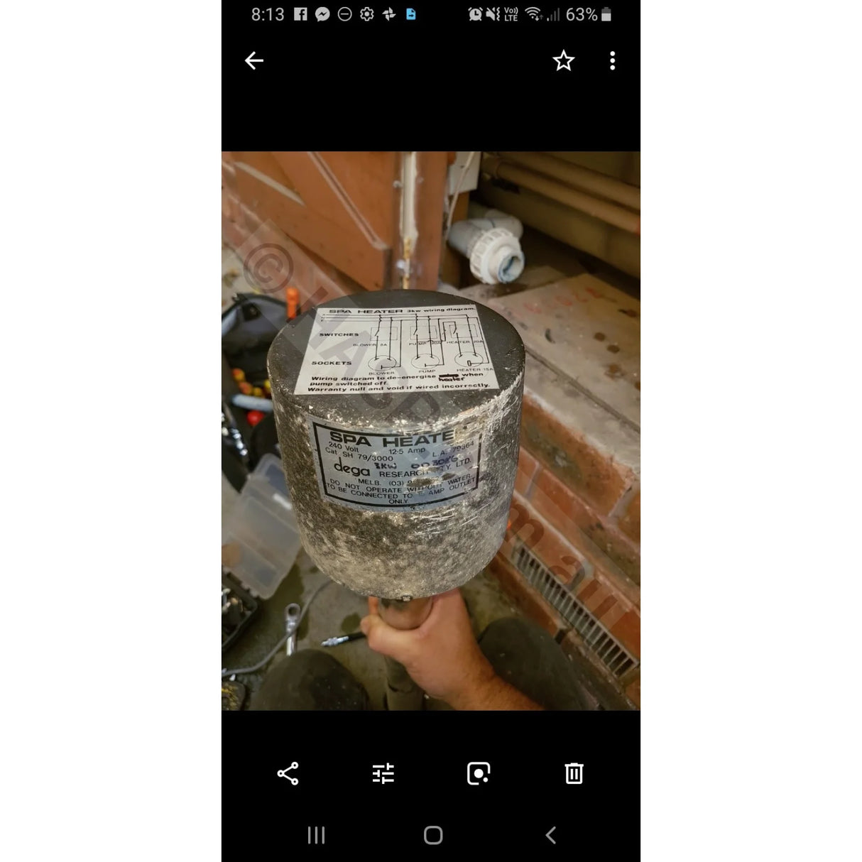 Onga / Dega 3kW & 6kW Electric Spa Heater - Heater and Spa Parts