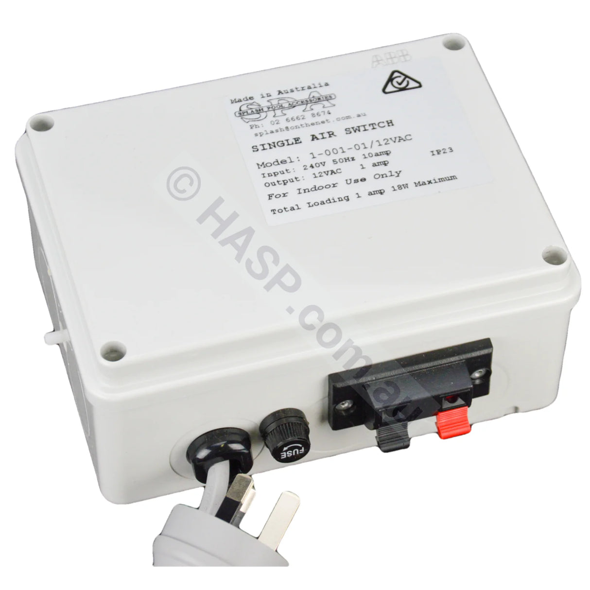 Premium Splash Air Switch Box For 12V Lights - Single