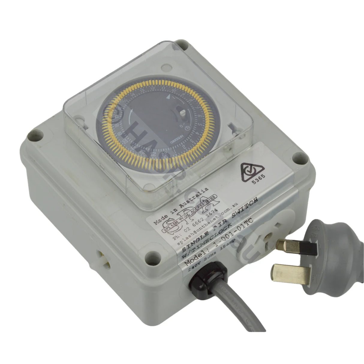 Air Switch - Single - Time Clock - 10A or 15A - Heater and Spa Parts