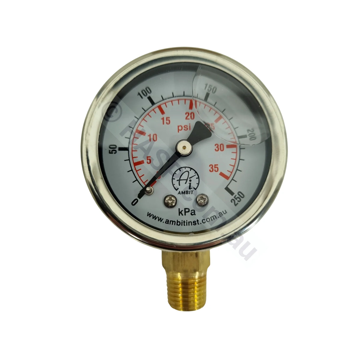 Pressure Gauges - Fluid Filled For Pools And Spas Bottom Mount Filter Parts