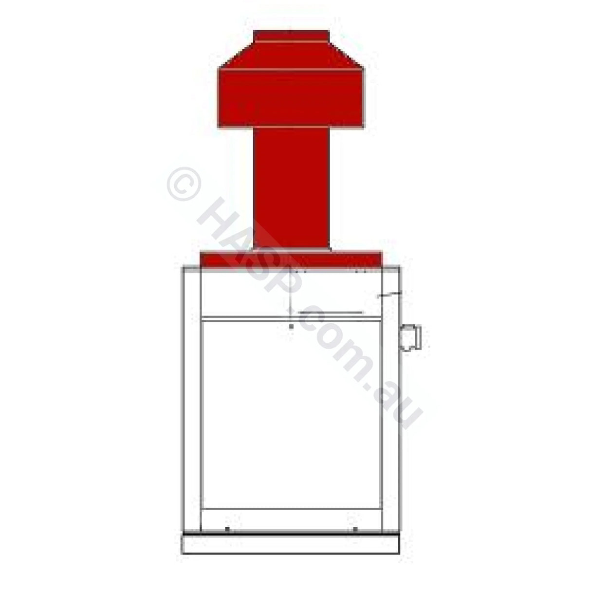 Raypak 430 - Draft Diverter Indoor Flue Kit - Draught Stack - 255mm - Heater and Spa Parts